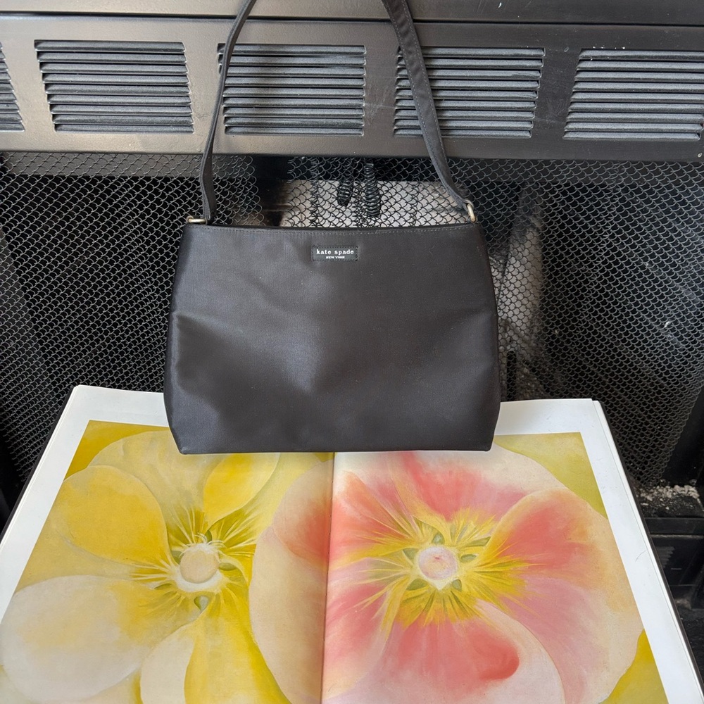 Kate Spade Structured Black Fabric Bag